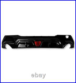 Rear Diffuser With Led Dual Exhausts Gloss Black For Bmw 1 Series F40 M-sport