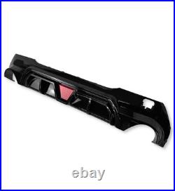 Rear Diffuser With Led Dual Exhausts Gloss Black For Bmw 1 Series F40 M-sport
