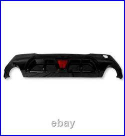 Rear Diffuser With Led Dual Exhausts Gloss Black For Bmw 1 Series F40 M-sport