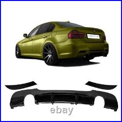 Rear Diffusor Sport-Performance Black Gloss for BMW E90 E91 M-Tech 335 Duplex