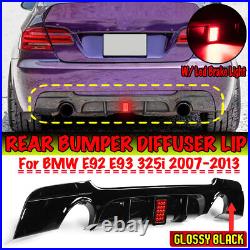 Rear Sport Diffuser withLED Light For BMW 3 Series E92 E93 M TECH Bumper 2007-2013