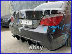 Rear diffuser extension for BMW E60 E61 M Sport Rear Bumper with ribs / fins