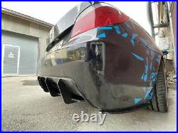 Rear diffuser extension for BMW E60 E61 M Sport Rear Bumper with ribs / fins