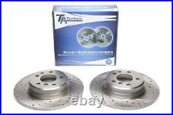 TA Technix Sport Brake Discs Set Rear Axle Fits for BMW 7er E38 8er E31