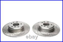 TA Technix Sport Brake Discs Set Rear Axle Fits for BMW 7er E38 8er E31