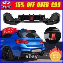 UK STOCK Rear Bumper Diffuser With LED For BMW 1 Series F20 F21 M Sport 2015-2019