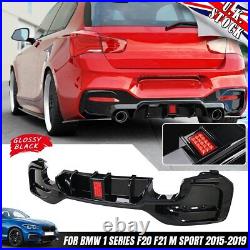 UK STOCK Rear Bumper Diffuser With LED For BMW 1 Series F20 F21 M Sport 2015-2019