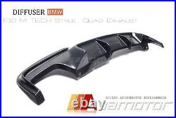 V Style Carbon Fibre Diffuser Quad fit for BMW F10 F11 5-Series M Sport