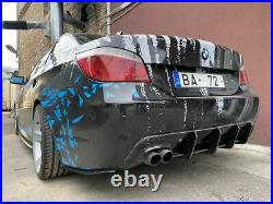 Wide Performance diffuser for BMW E60 E61 M Sport Rear Bumper with ribs/ fins