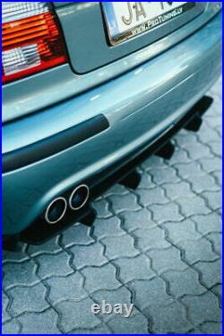 Wide diffuser for BMW E39 Rear M Sport Bumper addon with ribs / fins