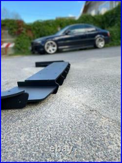 Wide diffuser for BMW E46 Rear M Sport Bumper addon with ribs / fins